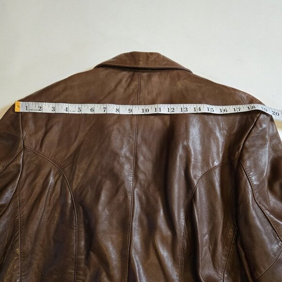 Vintage Remy Leather Blazer Mens 44 Brown Soft Pockets Lined Button Jacket - Picture 7 of 10